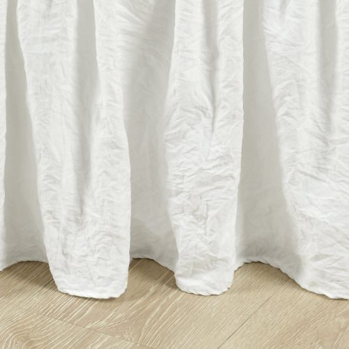 16T005504 RUCHED RUFFLE ELASTIC EASY WRAP AROUND SINGLE WHITE BED SKIRT QUEEN KING 848742097953 ALT 4