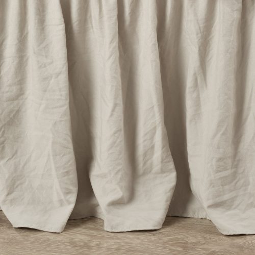 16T005510 RUCHED RUFFLE ELASTIC EASY WRAP AROUND SINGLE NEUTRAL BED SKIRT QUEEN KING 848742098011 ALT 4