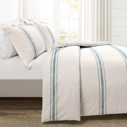 16T005986 FARMHOUSE STRIPE 3 PC BLUE DUVET FULL QUEEN 194938002578 ALT 1 1b020856 48df 421c 8423 8bcf70310118