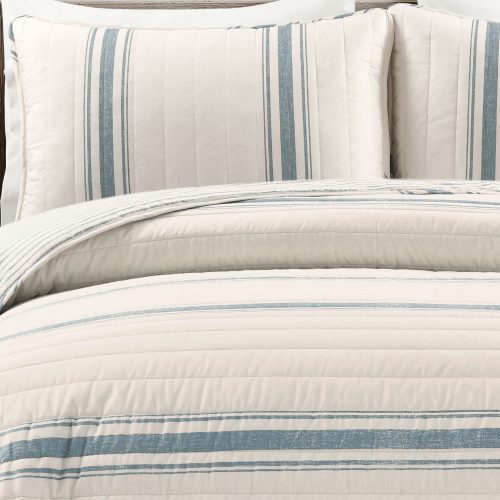 16T006285 FARMHOUSE STRIPE 3 PC BLUE QUILT FULL QUEEN 194938005463 ALT 2 ddd507b3 e4eb 416e 8a39 92f3b6f28d69