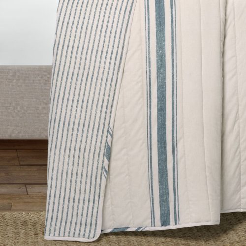 16T006285 FARMHOUSE STRIPE 3 PC BLUE QUILT FULL QUEEN 194938005463 ALT 3 2ba930bf 87c0 4cfb ac6a 4a592691e8d1