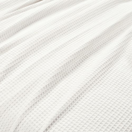 16T006468 WAFFLE COTTON KNIT WHITE BLANKET COVERLET FULL QUEEN 194938007818 ALT 2 5f5c53bf 75ad 45e7 b184 3ff5e09add85