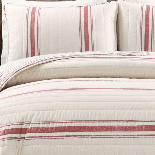 16T007657 FARMHOUSE STRIPE 3 PC RED QUILT FULL QUEEN 194938020312 ALT 2 0877b1bd e695 4d15 b8d3 2038dcaba103