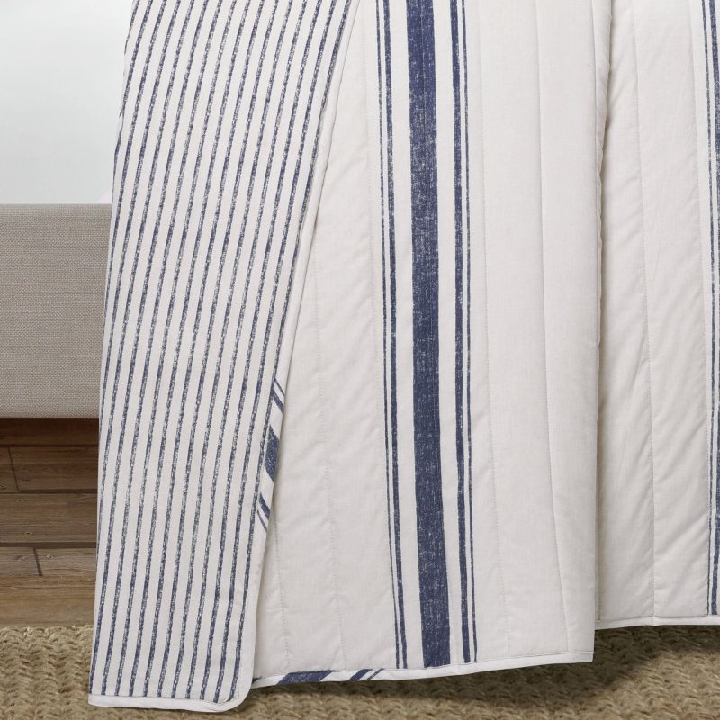 16T007659 FARMHOUSE STRIPE 3 PC NAVY QUILT FULL QUEEN 194938020336 ALT 3 6907830b e9f3 4489 845b b77dce485072