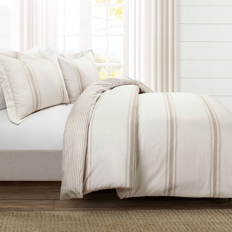 21T010999 FARMHOUSE STRIPE 3 PC NEUTRAL DUVET FULL QUEEN 194938037396 ALT 1 b6f56a60 7f84 4eec 9461 2f7e57c340c3