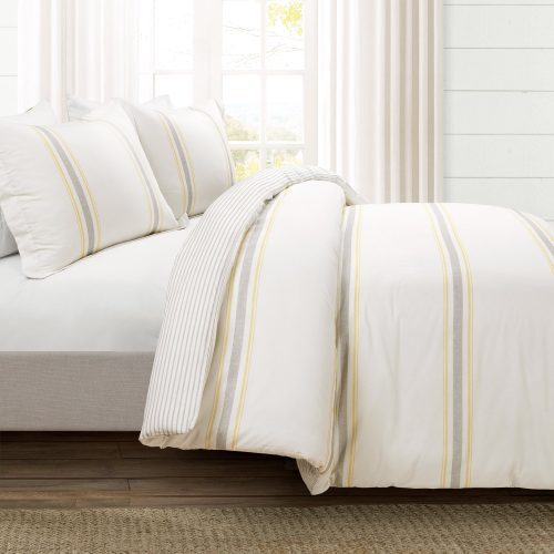 21T011005 FARMHOUSE STRIPE 3 PC YELLOW GRAY DUVET FULL QUEEN 194938037457 ALT 1 47ea58ac 9f6b 474c af8a 098c30edf78a