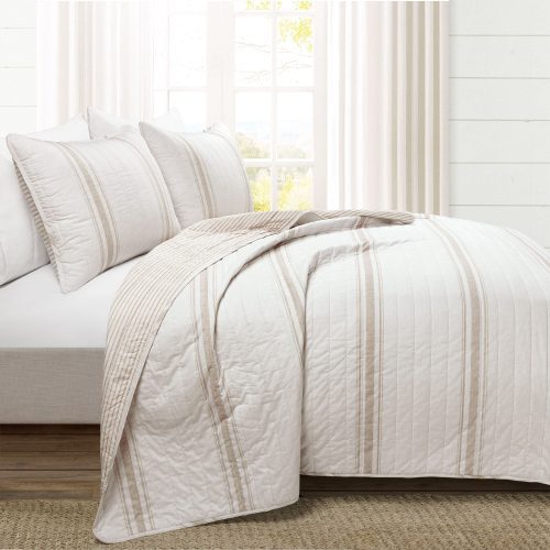 21T011008 FARMHOUSE STRIPE 3 PC NEUTRAL QUILT KING 194938037488 ALT 1 6df14a07 027a 4c6e a422 39884e704bcc