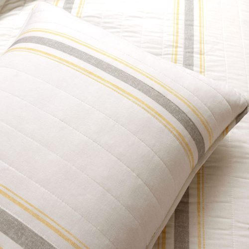 21T011011 FARMHOUSE STRIPE 3 PC YELLOW GRAY QUILT FULL QUEEN 194938037518 ALT 4 1368f94b 8e21 4787 81f7 bdbfe82e90cd