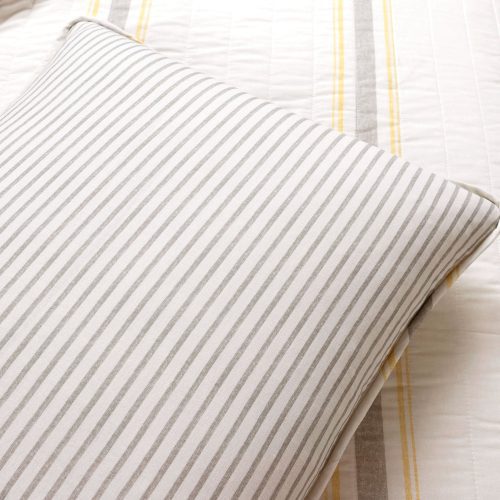 21T011011 FARMHOUSE STRIPE 3 PC YELLOW GRAY QUILT FULL QUEEN 194938037518 ALT 5 85665bd0 718d 4f88 a3da a442c760a44f