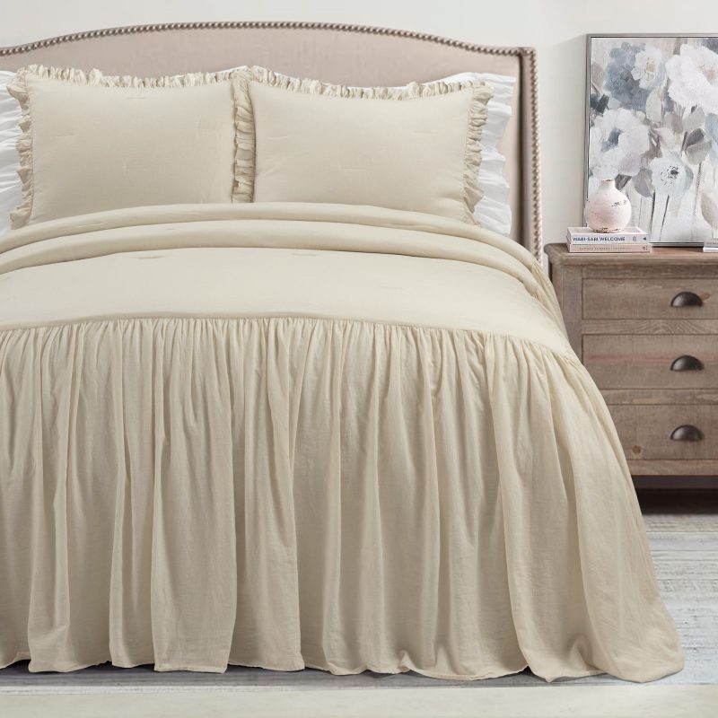 21T011221 BELGIAN FLAX 3 PC LINEN BEDSPREAD FULL QUEEN 194938039901 4e9890c3 4d5c 4361 98be af442ba06e10