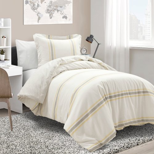 21T011763 FARMHOUSE STRIPE 2 PC YELLOW GRAY DUVET COVER TWIN XL 194938043274 89c07269 7079 4f1e 9cfd 46a280d675dc