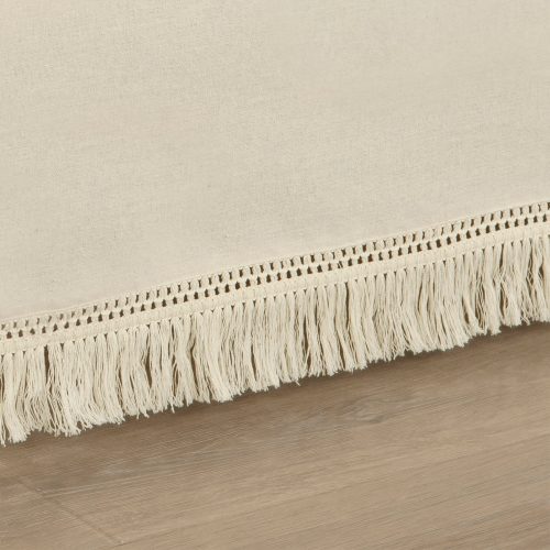 21T013963 BOHO FRINGE SINGLE NEUTRAL BEDSKIRT KING 194938060073 ALT 2