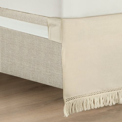 21T013963 BOHO FRINGE SINGLE NEUTRAL BEDSKIRT KING 194938060073 ALT 3