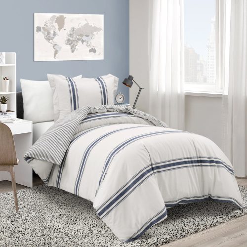 21T013973 FARMHOUSE STRIPE 2 PC NAVY DUVET COVER TWIN XL 194938059992 36c4ee24 4481 4ae4 b2fe 0e0ba325754d