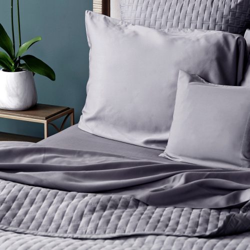 Bamboo Quilted Coverlet Platinum 3