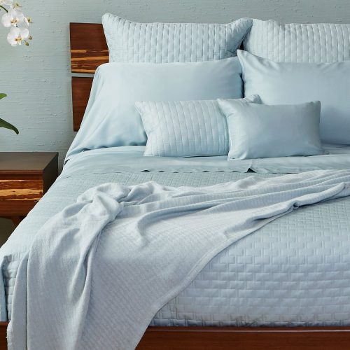 Bamboo Quilted Coverlet Sky 3