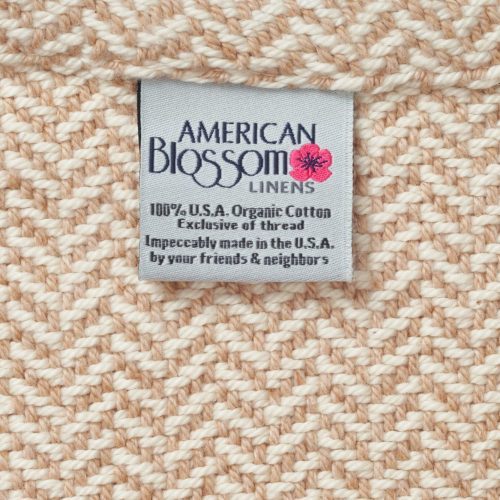 Blanket Herringbone Beige Label