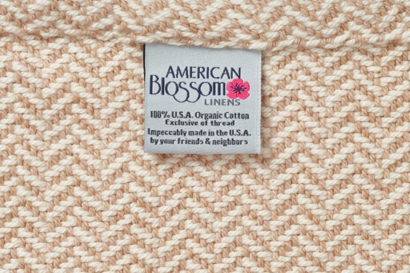 Blanket Herringbone Beige Label