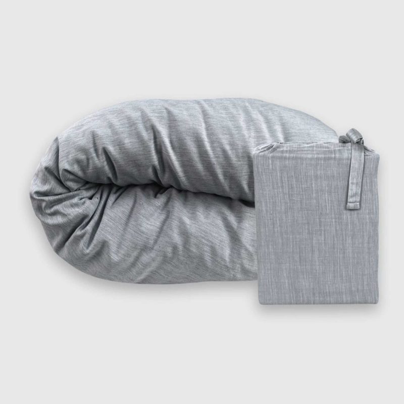 Melange Duvet Set Silver 1