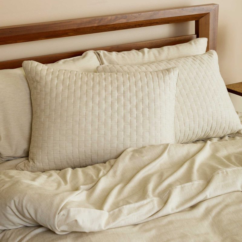 Melange Quilted Standard Shams Sand 1 web