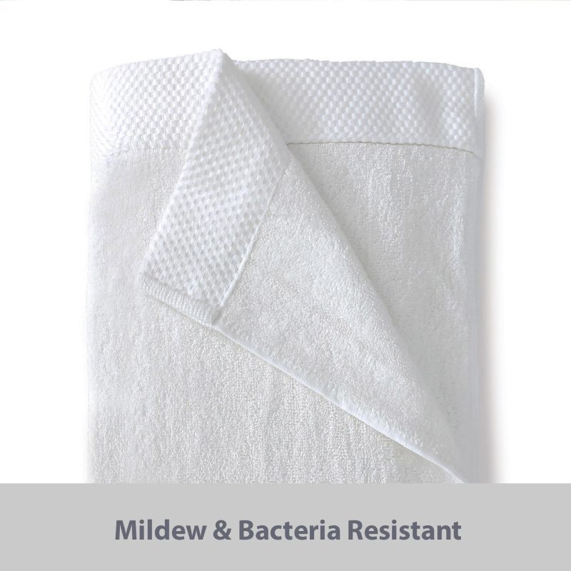 WhiteBath towel mildew resistant