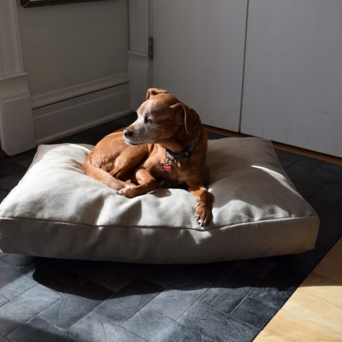 Bean Products Premium Hemp Dog Bed - Latex Filling - Natural Linens